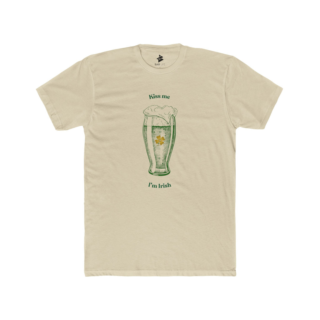 KISS ME, I'M IRISH - Solid White / XS-Solid Cream / S-Solid White / S-Solid Cream / M-Solid White / M - BAR LIFE