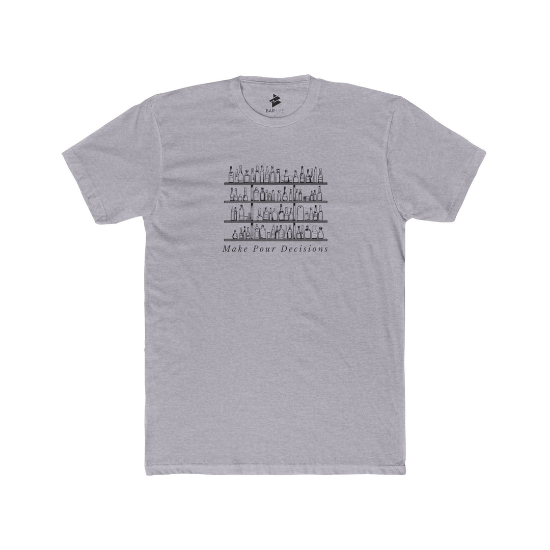POUR DECISIONS - Heather Grey / XS-Heather Grey / S-Solid Cream / S-Solid Light Blue / S-Solid Desert Pink / S-Heather Grey / M-Solid Cream / M-Solid Light Blue / M-Solid Desert Pink / M-Heather Grey / L - BAR LIFE