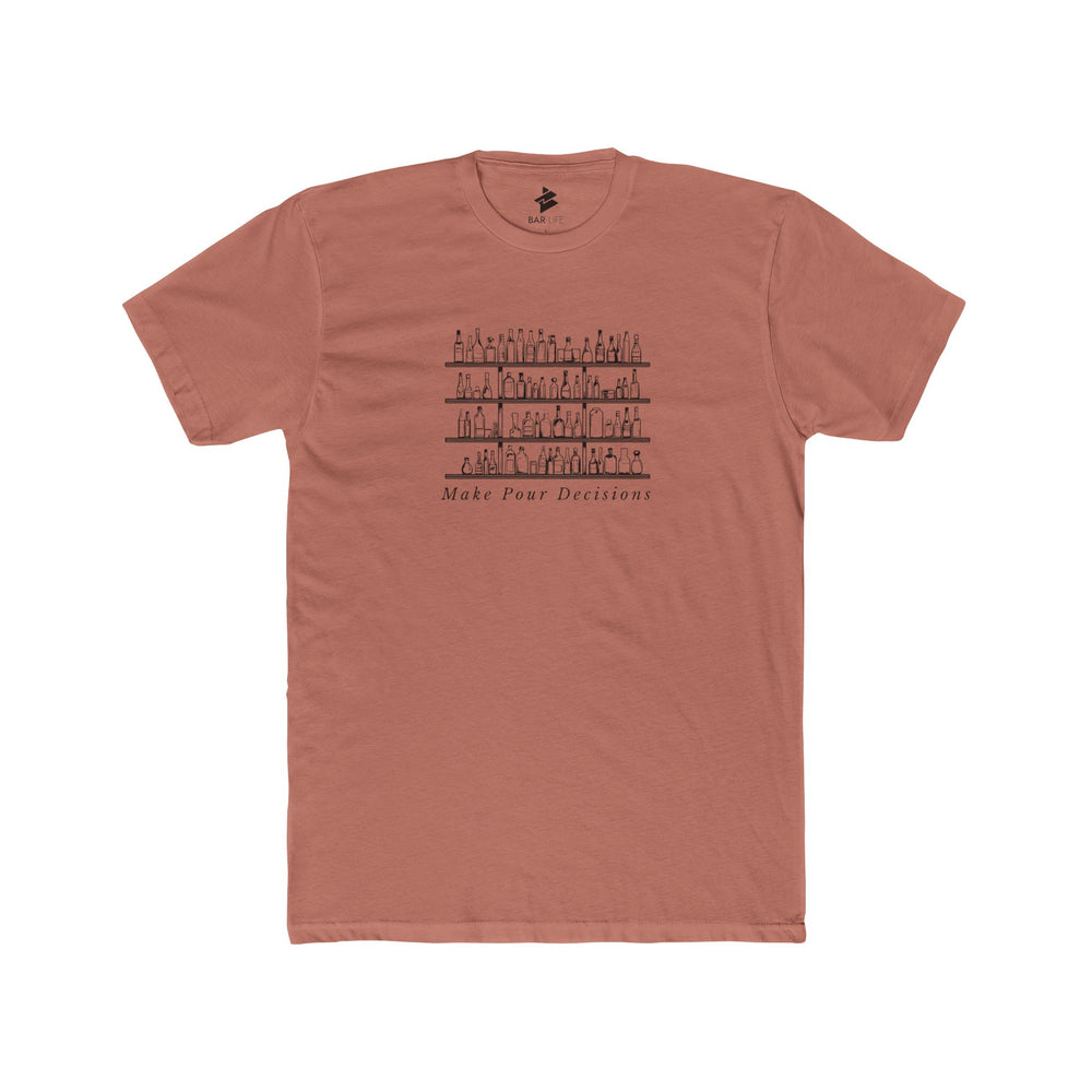 POUR DECISIONS - Heather Grey / XS-Heather Grey / S-Solid Cream / S-Solid Light Blue / S-Solid Desert Pink / S-Heather Grey / M-Solid Cream / M-Solid Light Blue / M-Solid Desert Pink / M-Heather Grey / L - BAR LIFE