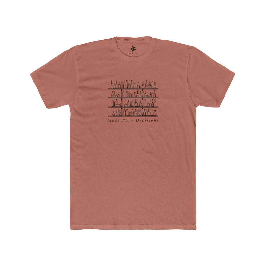 POUR DECISIONS - Heather Grey / XS-Heather Grey / S-Solid Cream / S-Solid Light Blue / S-Solid Desert Pink / S-Heather Grey / M-Solid Cream / M-Solid Light Blue / M-Solid Desert Pink / M-Heather Grey / L - BAR LIFE