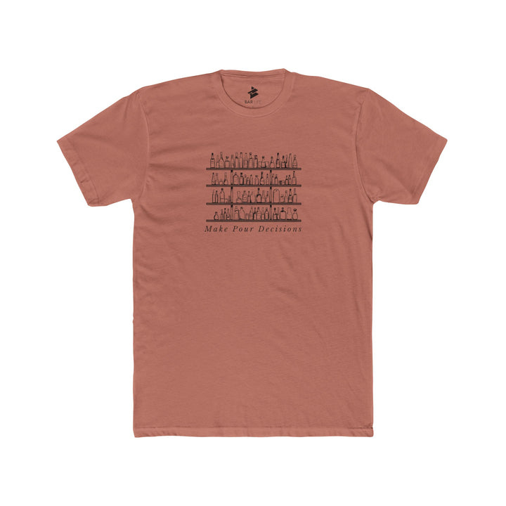 POUR DECISIONS - Heather Grey / XS-Heather Grey / S-Solid Cream / S-Solid Light Blue / S-Solid Desert Pink / S-Heather Grey / M-Solid Cream / M-Solid Light Blue / M-Solid Desert Pink / M-Heather Grey / L - BAR LIFE