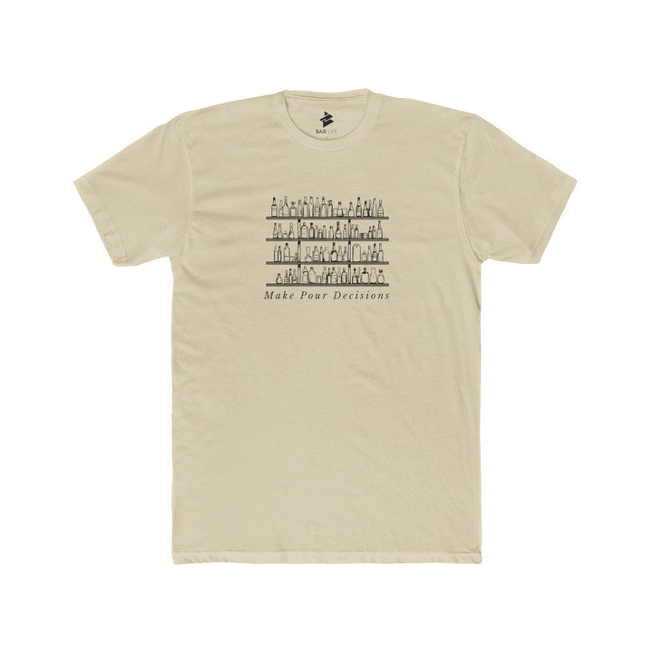 POUR DECISIONS - Heather Grey / XS-Heather Grey / S-Solid Cream / S-Solid Light Blue / S-Solid Desert Pink / S-Heather Grey / M-Solid Cream / M-Solid Light Blue / M-Solid Desert Pink / M-Heather Grey / L - BAR LIFE